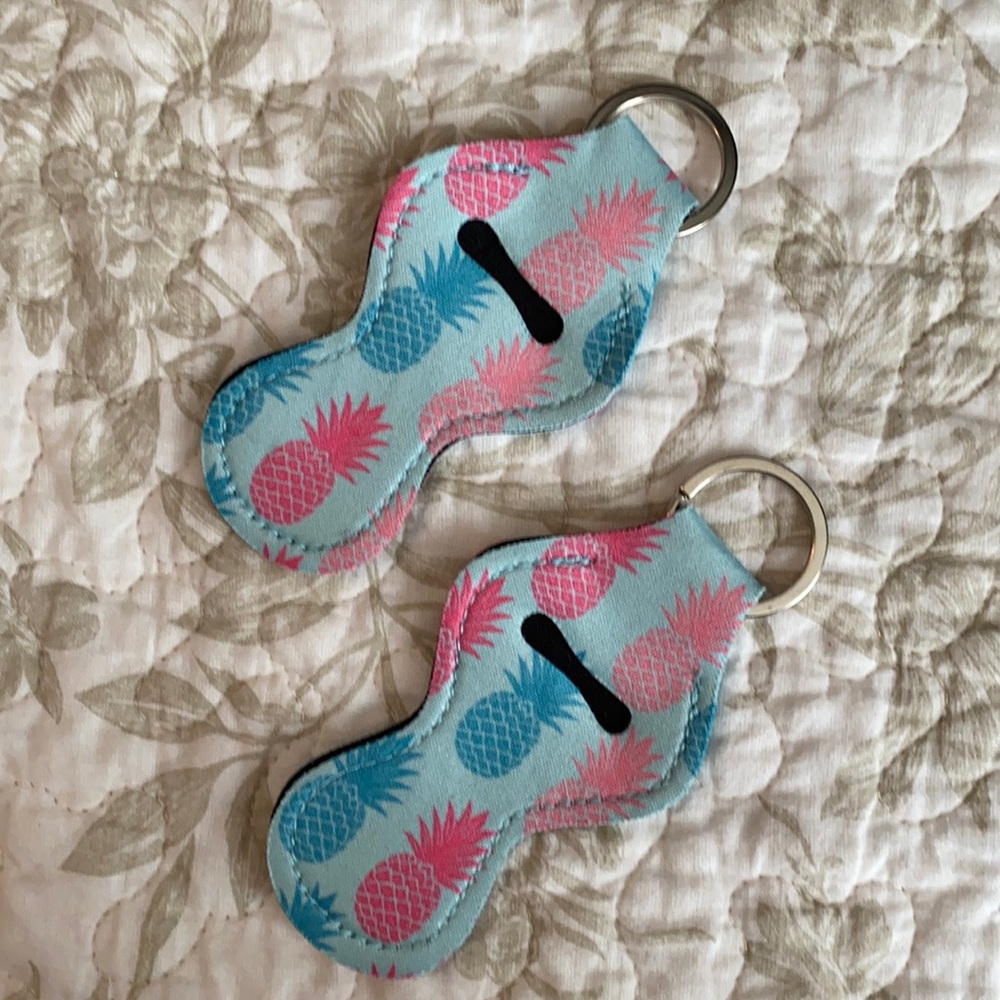 Pineapple Chapstick Keychain Holder